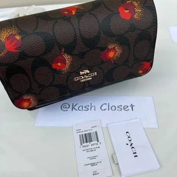 COACH Belt Bag Foldover In Signature Canvas With Pop Floral Print - Picture 8 of 11